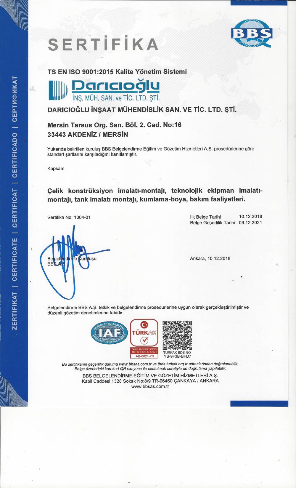 TS EN ISO 9001-2008